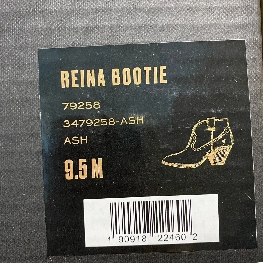 Frye Reina Western Style Bootie Sz 9.5 Ash